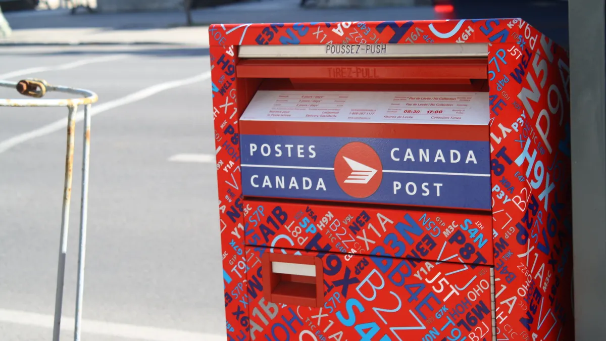 A Canada Post mailbox.